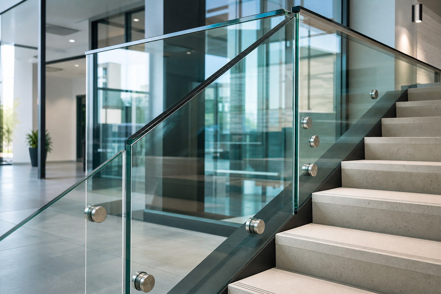 Modern building facade with glass and clean architecture